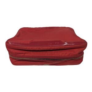 Anya Hindmarch Logo Baby Emergency Kit Pouch Nylon Red Changing Mat Tasseled Zip